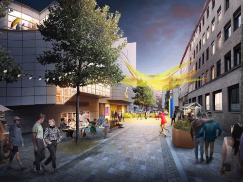 Visualisierung eines Teils der Innenstadt von Hannover.